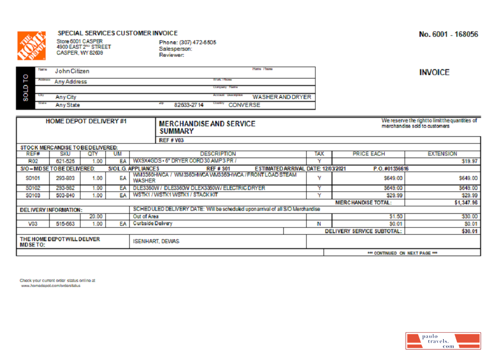 USA The Home Depot PSD template